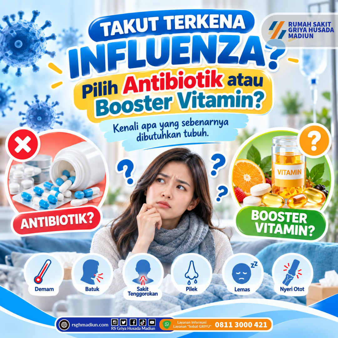 Takut Terkena Influenza? Pilih Antibiotik atau Booster Vitamin?
