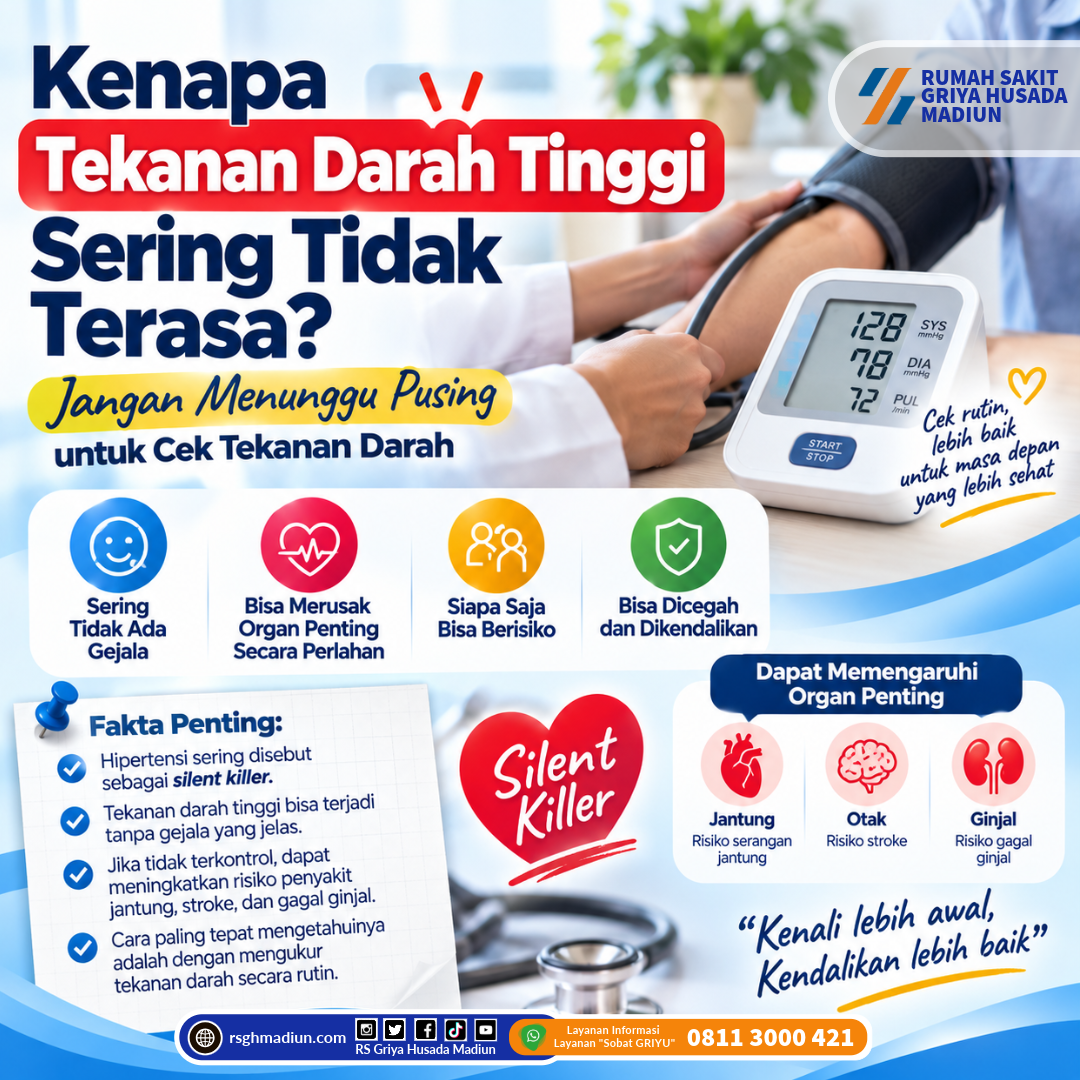 Kenapa Tekanan Darah Tinggi Sering Tidak Terasa?